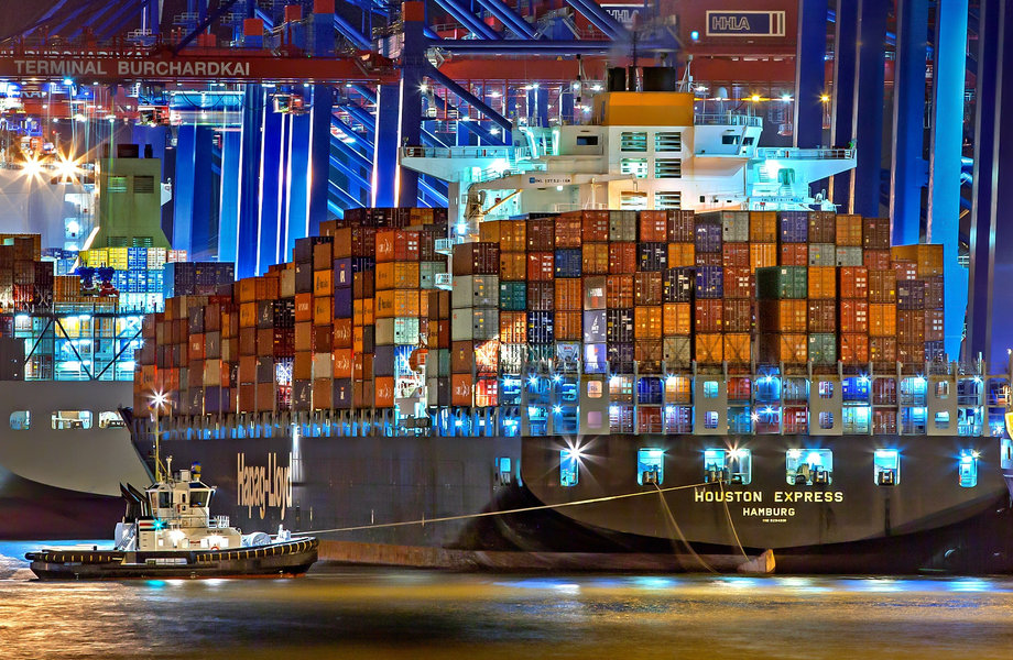 Ocean Vessel Transporting Containers to South Pacific Destinations
