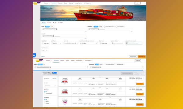FCL and LCL Ocean Freight Booking Portal
